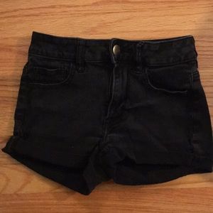 American Eagle black jean shorts